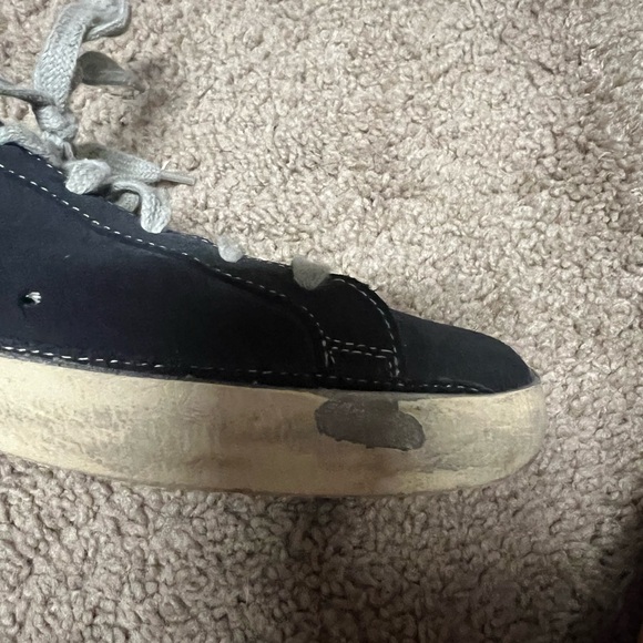 Golden Goose Super star rare navy suede sneakers US 9 - Picture 7 of 10
